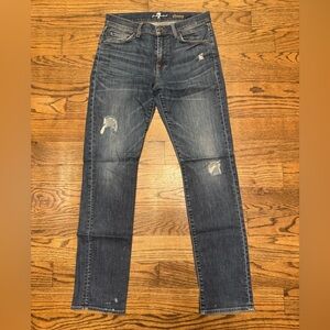 7FAM Slimmy Indigo Slim Fit Jeans, Size 31